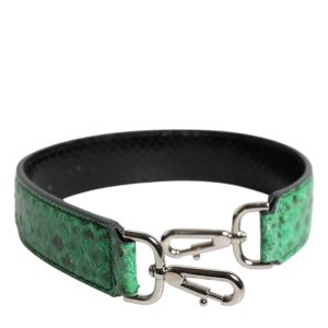 Black Green Exotic Leather Bag Shoulder Strap