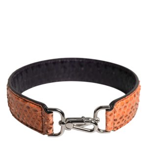 Black Beige Exotic Leather Bag Shoulder Strap