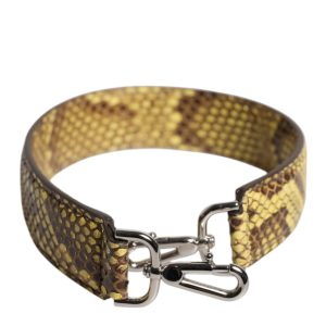 Yellow Exotic Leather Bag Shoulder Strap