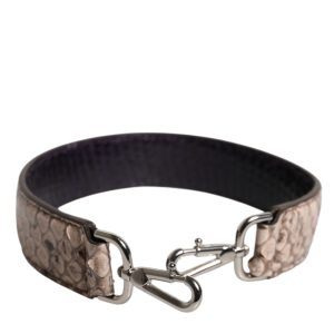 Black Cream Exotic Leather Bag Shoulder Strap