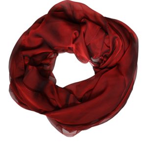 Red Silk Rectangle Women Wrap Shawl Scarf