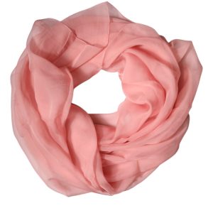 Pink Silk Rectangle Women Wrap Shawl Scarf