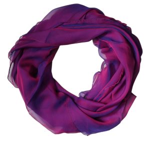 Purple Silk Rectangle Wrap Shawl Scarf