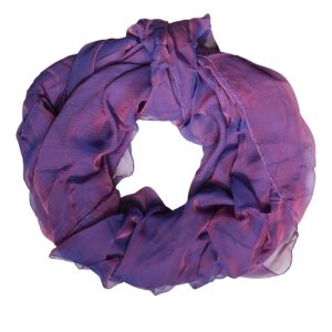 Purple Silk Rectangle Wrap Shawl Scarf