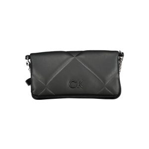 Black Polyester Women Handbag