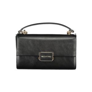 Black Polyurethane Women Shoulder Bag