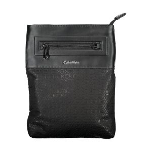 Black Polyester Men's Shoulder Bag