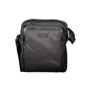 Black Polyester Men's Shoulder Bag