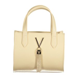 Beige Polyurethane Women Handbag
