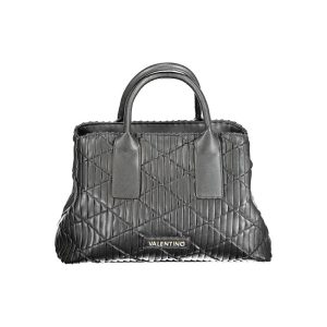 Black Polyurethane Women Handbag