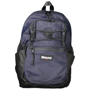 Blue Polyester Mens Backpack