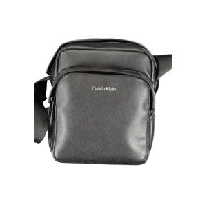 Black Polyester Men's Shoulder Bag