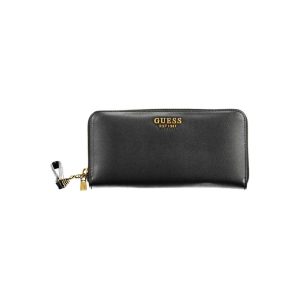 Black Polyurethane Women Wallet