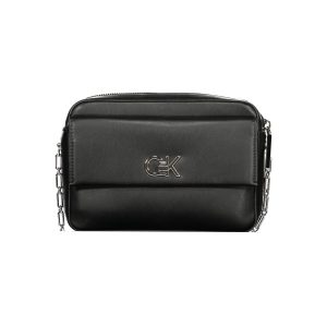 Black Polyester Women Shoulder Bag