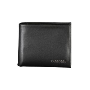 Black Polyurethane Men Wallet