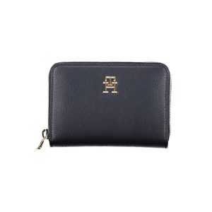 Blue Polyurethane Women Wallet