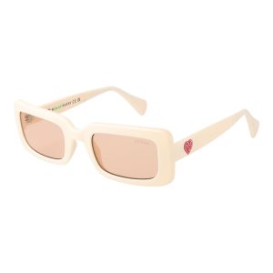 Beige Plastic Sunglasses