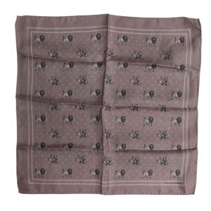 Brown Animal Print Square Foulard Scarf