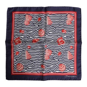 Multicolor Seashells Square Men Foulard Scarf