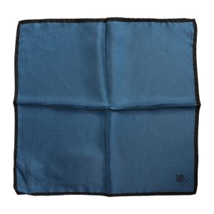 Blue DG Crown Silk Square Men Foulard Scarf