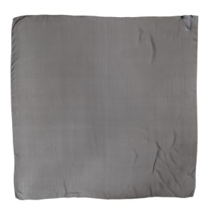Gray Black Silk Square Women Foulard Scarf