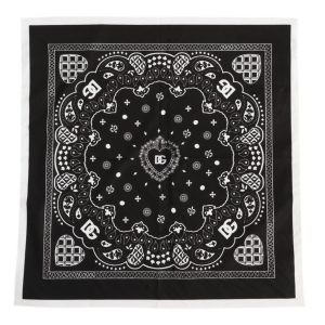 Black White Bandana Square Men Foulard Scarf