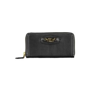 Black Polyurethane Women Wallet