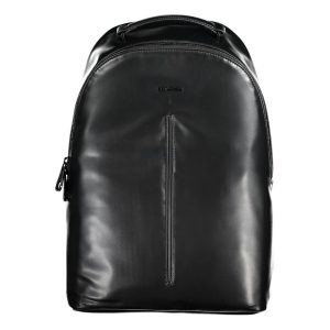 Black Polyester Men's Backpack