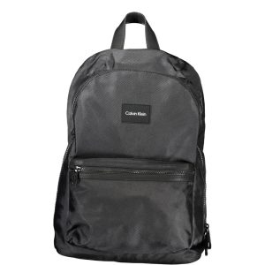 Black Polyester Men's Backpack