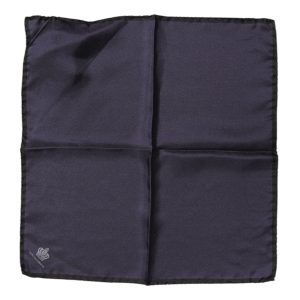 Blue DG Crown Silk Square Men Foulard Scarf