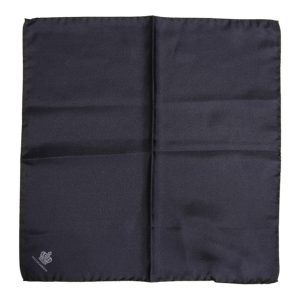 Blue DG Crown Silk Square Men Foulard Scarf