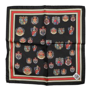 Multicolor Silk Square Men Foulard Scarf