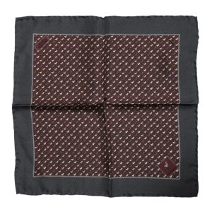 Maroon Cocktail Silk Square Foulard Scarf