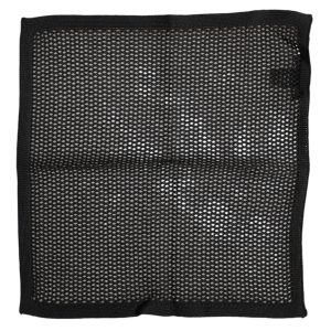Black Patterned Cotton Square Foulard Scarf