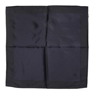 Dark Blue Silk Square Men Foulard Scarf