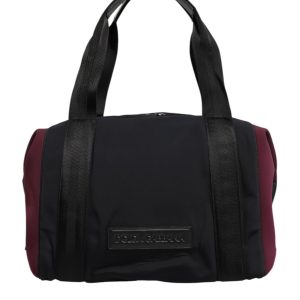 Black Maroon Hand Shoulder Duffel Travel Bag