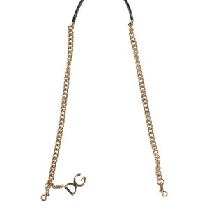 Brown Leopard Gold Brass Chain Accessory Shoulder Strap