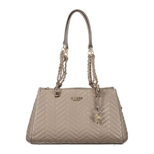 Marrone Polyurethane Women Handbag