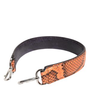 Orange Exotic Leather Bag Shoulder Strap