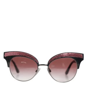Black Pink Mirrored Cat Eye DG6109 Sequined Sunglasses