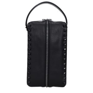 Black Leather Clutch Bag