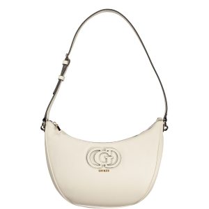 Bianco Polyurethane Women Handbag