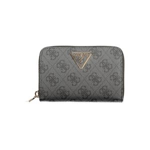 Black Polyurethane Women Wallet