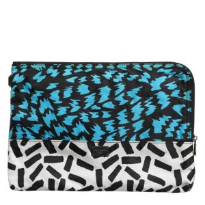 Multicolor Printed Nylon Logo Plaque Men Clutch Pouch Bag