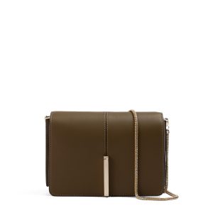 Olive Green Leather Crossbody Bag