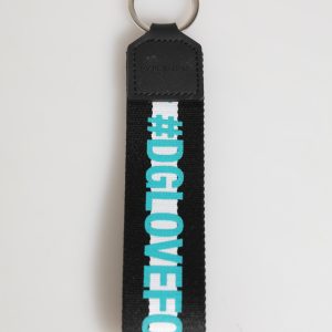 Multicolor Logo Polyester Brass Holder Keychain Keyring