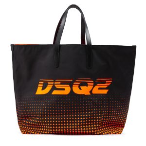 Bicolour Polyester Logo Shopping Bag