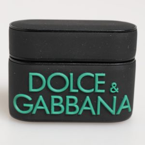 Black Mint Rubber Logo Embossed Accessory  Airpods Case