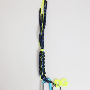 Multicolor Polyester Tape String DG Logo Keychain Keyring