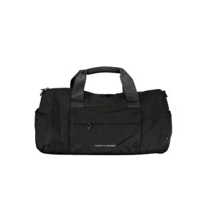 Black Polyester Men's Shoulder Bag